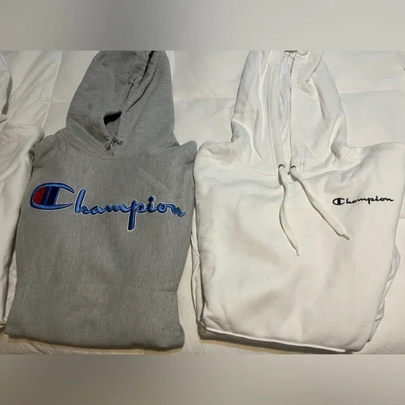 Champion Men's or Women’s/ Kids Gray and White Hoodie Bundle - Picture 2 of 5